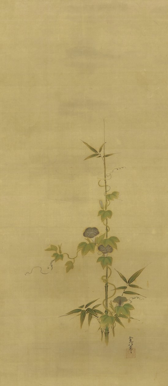 Bambu ve sabah zaferleri, Edo dönemi, 17. yüzyılın ortası ile 18. yüzyılın başları (ipek üzerine mürekkep ve renk) by Kano Tsunenobu