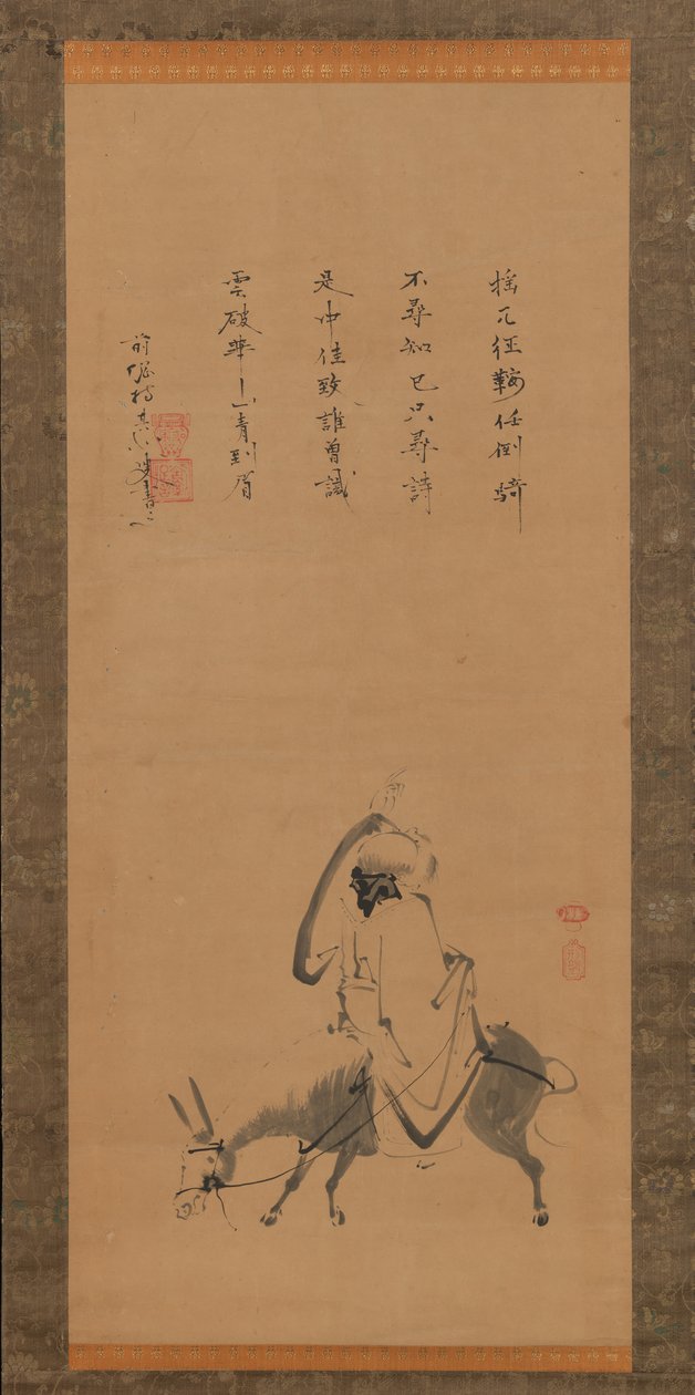 Çinli Şair Pan Lang Bir Eşek Üzerinde, 17. yüzyıl. by Kano Koya