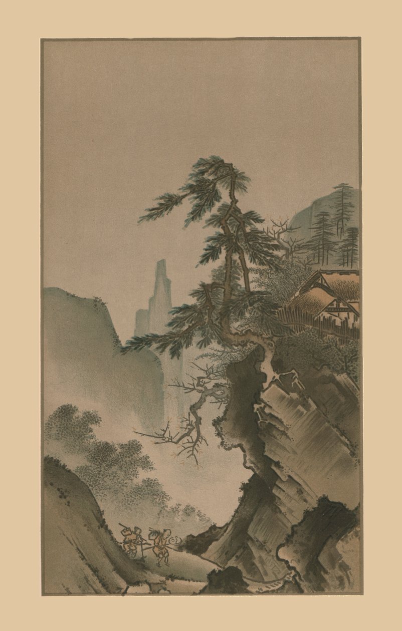 Çin manzarası, 16. yüzyıl, 1886 by Kano Masanobu