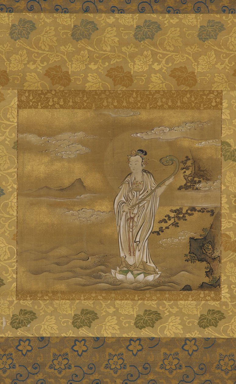 Bodhisattva denizi geçerken, Edo dönemi, 17. yüzyıl. by Kanō Tan’yū
