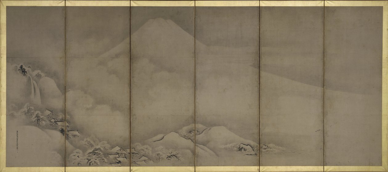 Fuji Dağı ve Matsubara Noktası, Ekranlar by Kano Tanyu