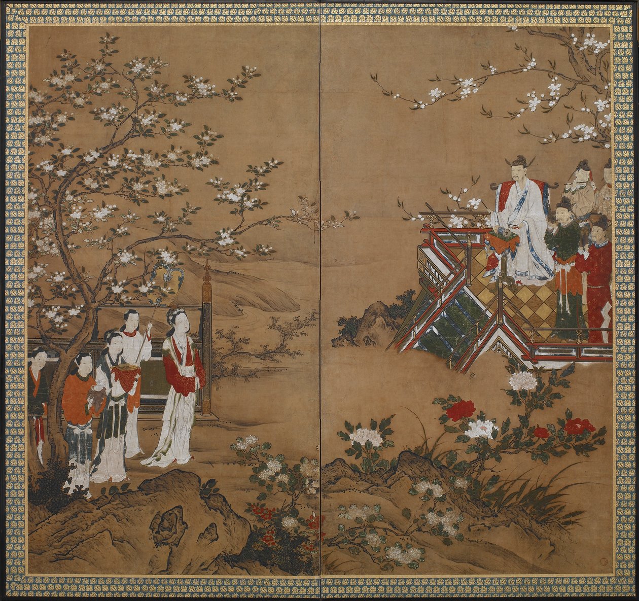 Çin imparatoru Ming Huang ve Yang Kuei-fei, Edo dönemi, 17. yüzyılın başları. by Kano school
