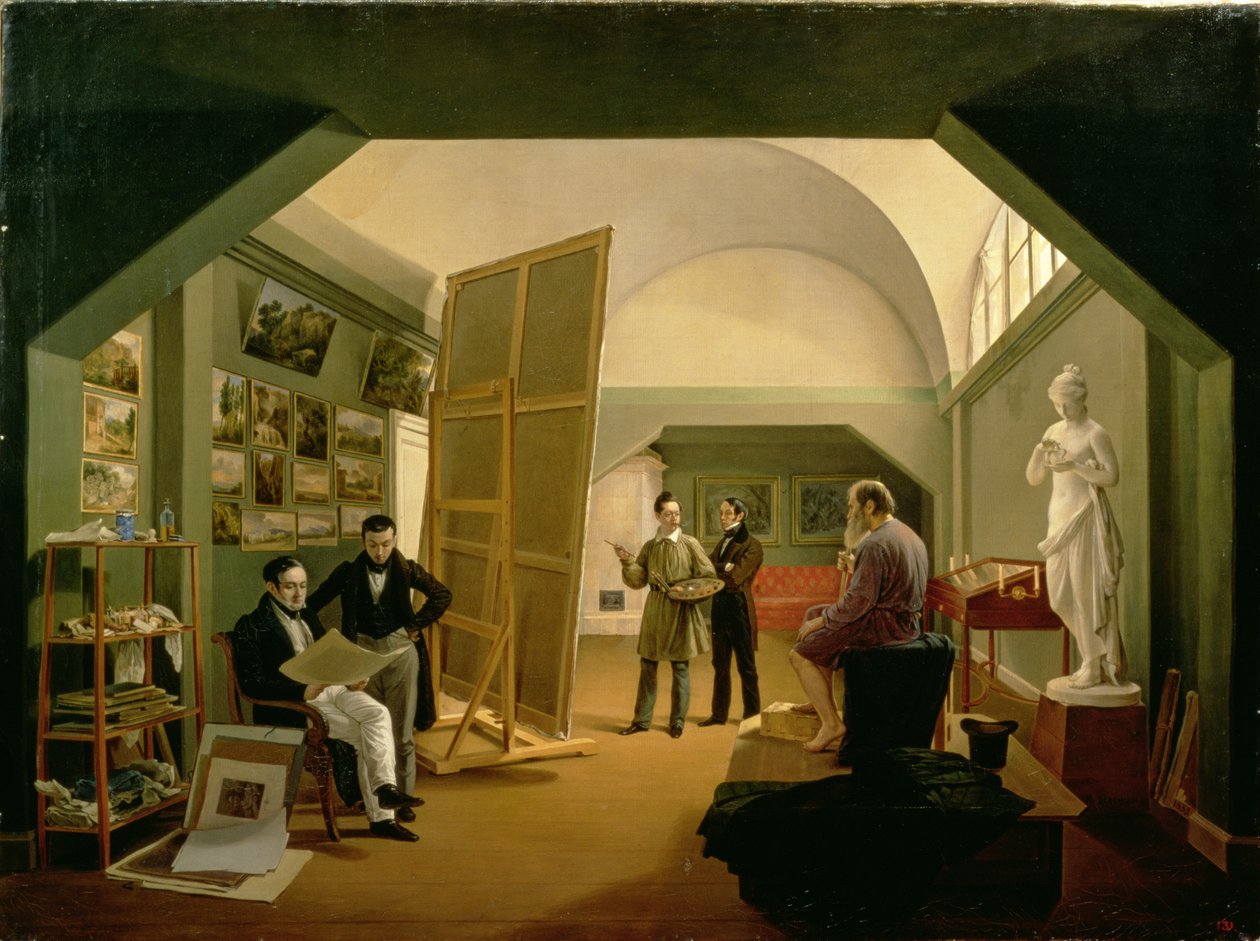 Petr Vasilevich Havzası Stüdyosu (1793-1877) 1833 by Kapiton Alekseevich Zelentsov