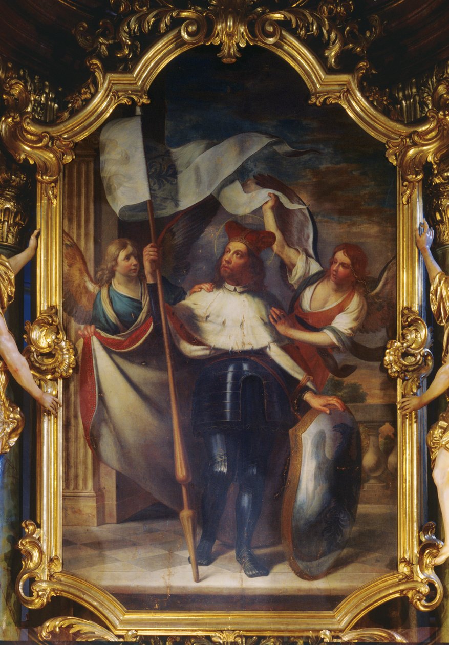 İki Melek Arasında Aziz Wenceslas by Karel Škréta