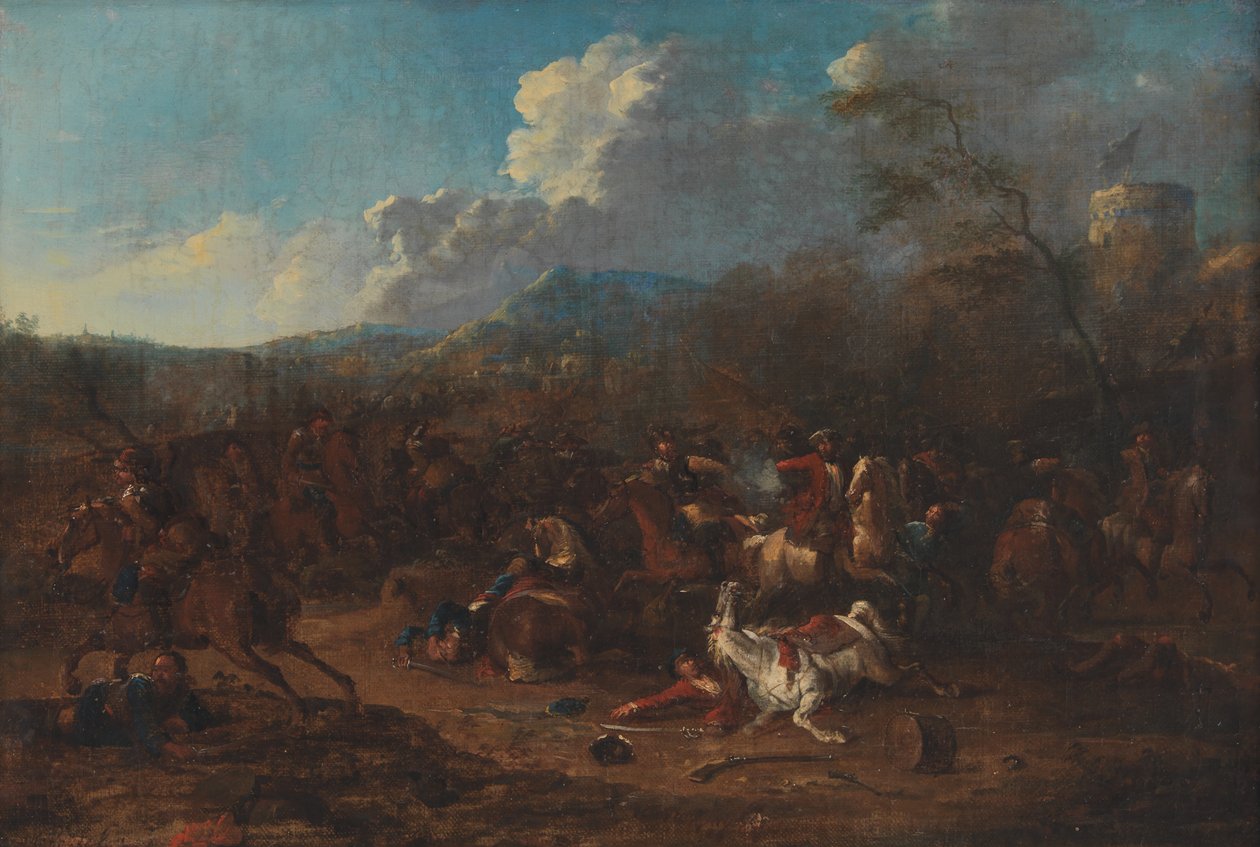 Bir Kalede Süvari Çatışması by Karel Breydel