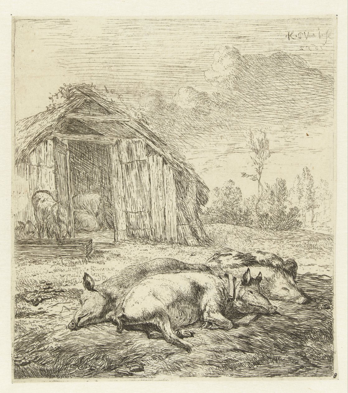 Bir kalem için üç domuz Hayvanlar (dizi adı) by Karel Du Jardin
