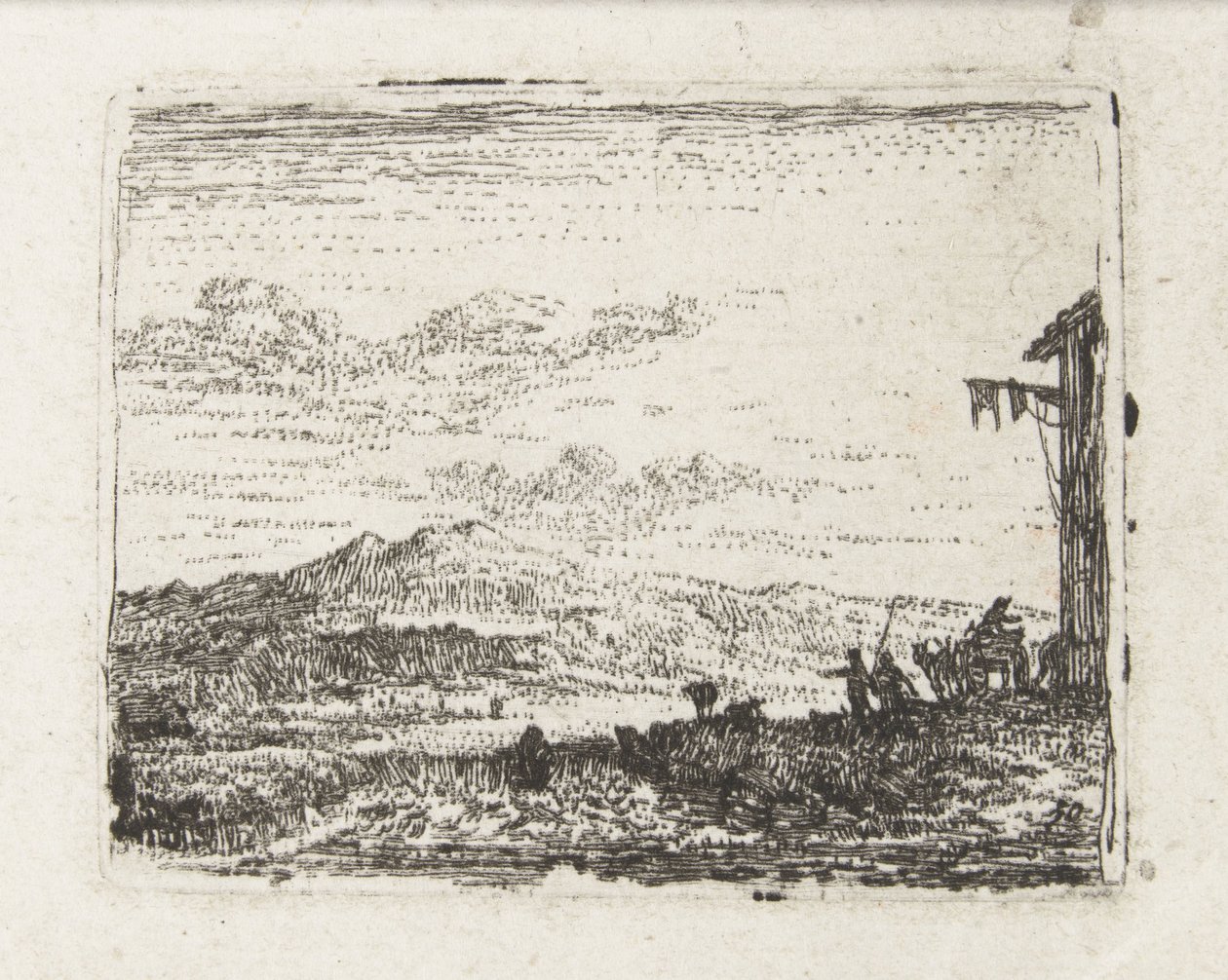 Inn'de vagonlu İtalyan manzarası Küçük manzaralar (dizi başlığı) by Karel Du Jardin
