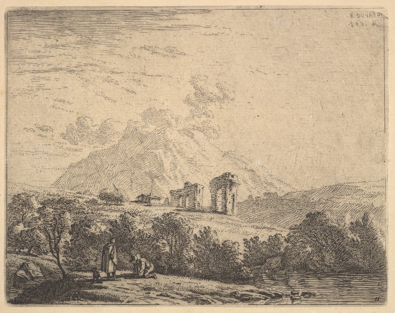 Ön planda bir m..., 1658. by Karel Du Jardin