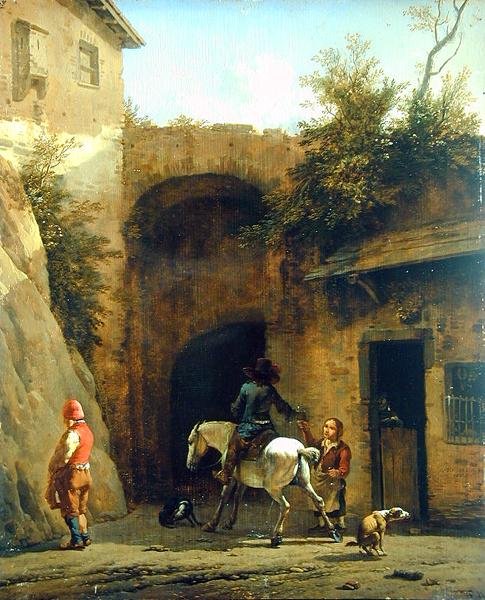Hanın Önünde, 1658 by Karel Dujardin