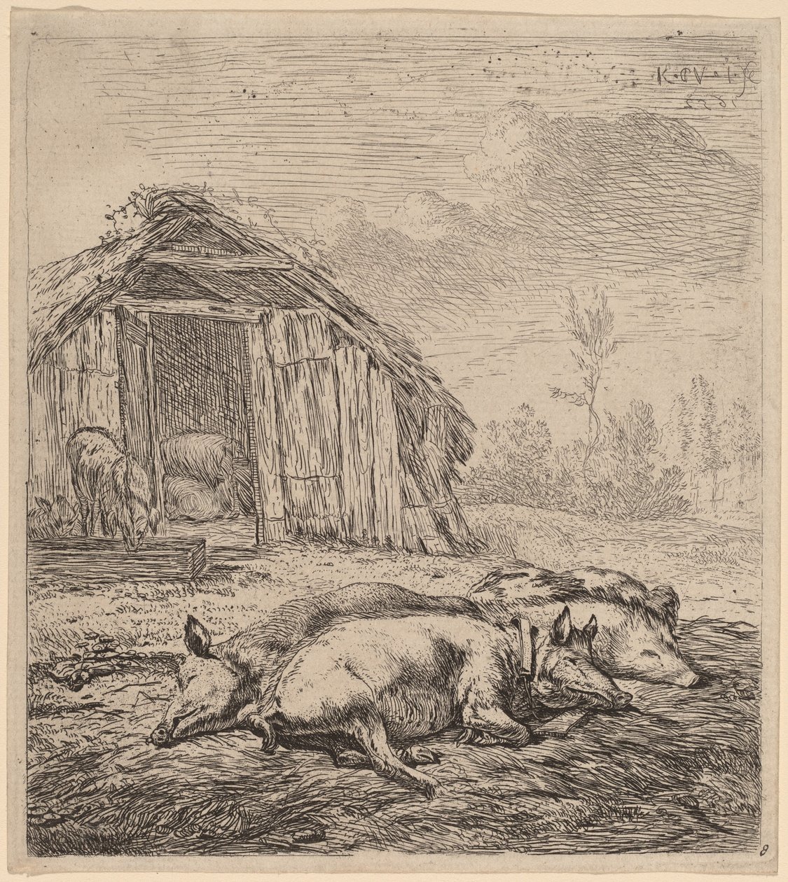 üç domuz by Karel Dujardin