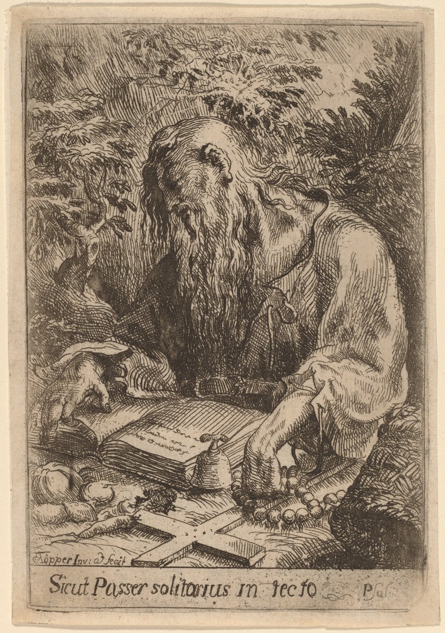Bir Münzevi Aziz by Karel Frantisek Töpper