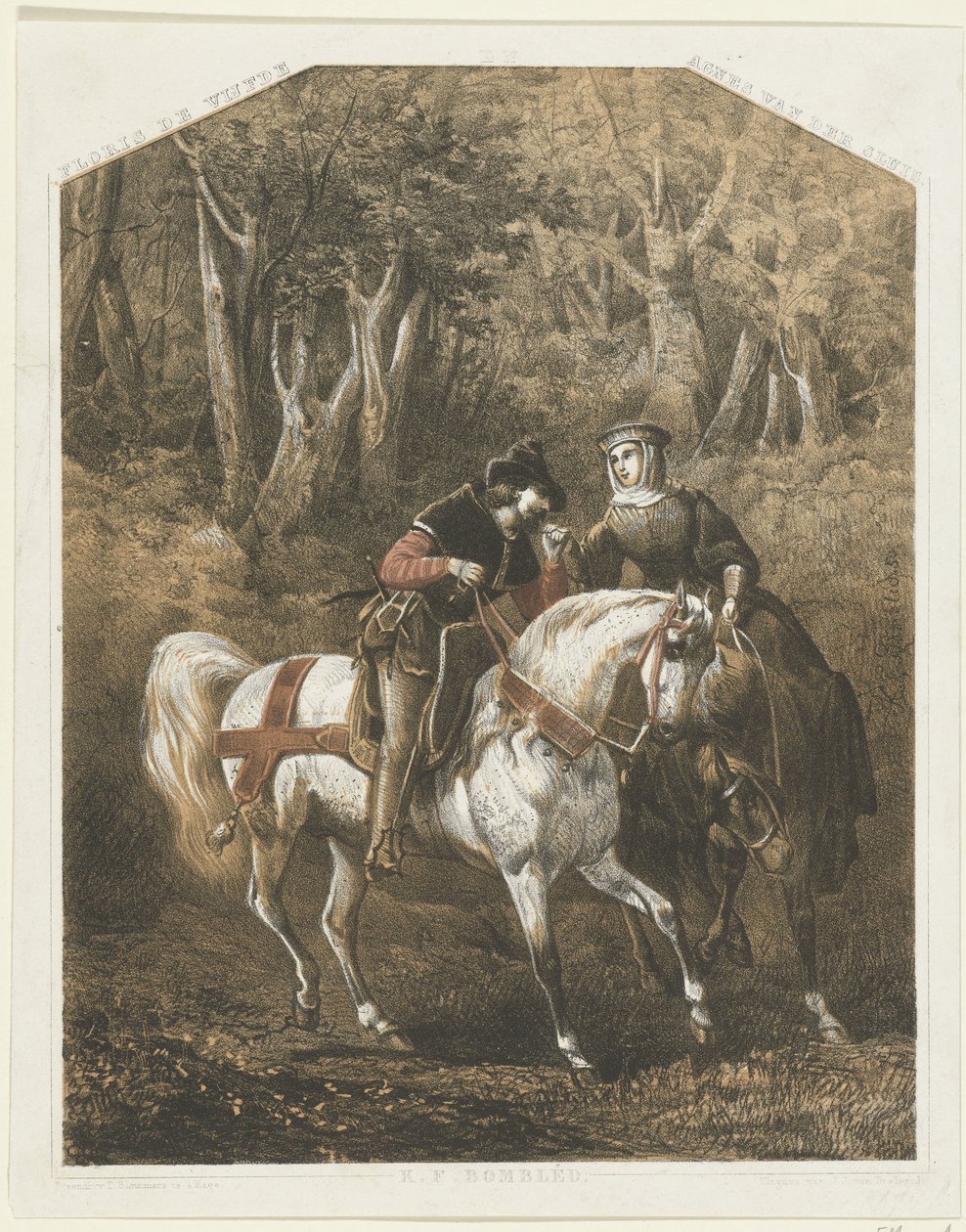 Floris V ve Agnes van der Sluis, yaklaşık 1270-1280 Beşinci Floris / Agnes van der Sluis by Karel Frederik Bombled