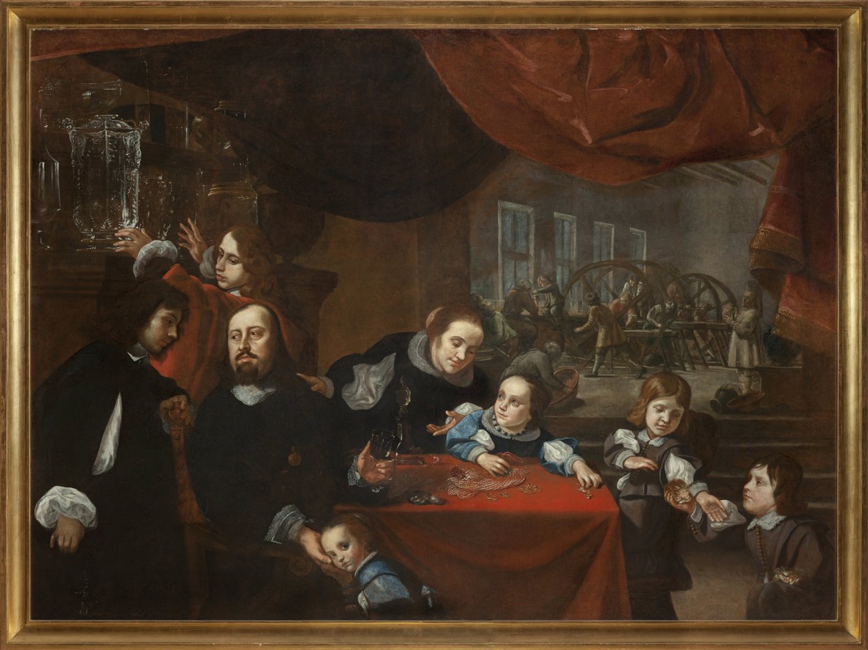 Dionysio Miseroni (1607-1661) ve Ailesi by Karel Škréta