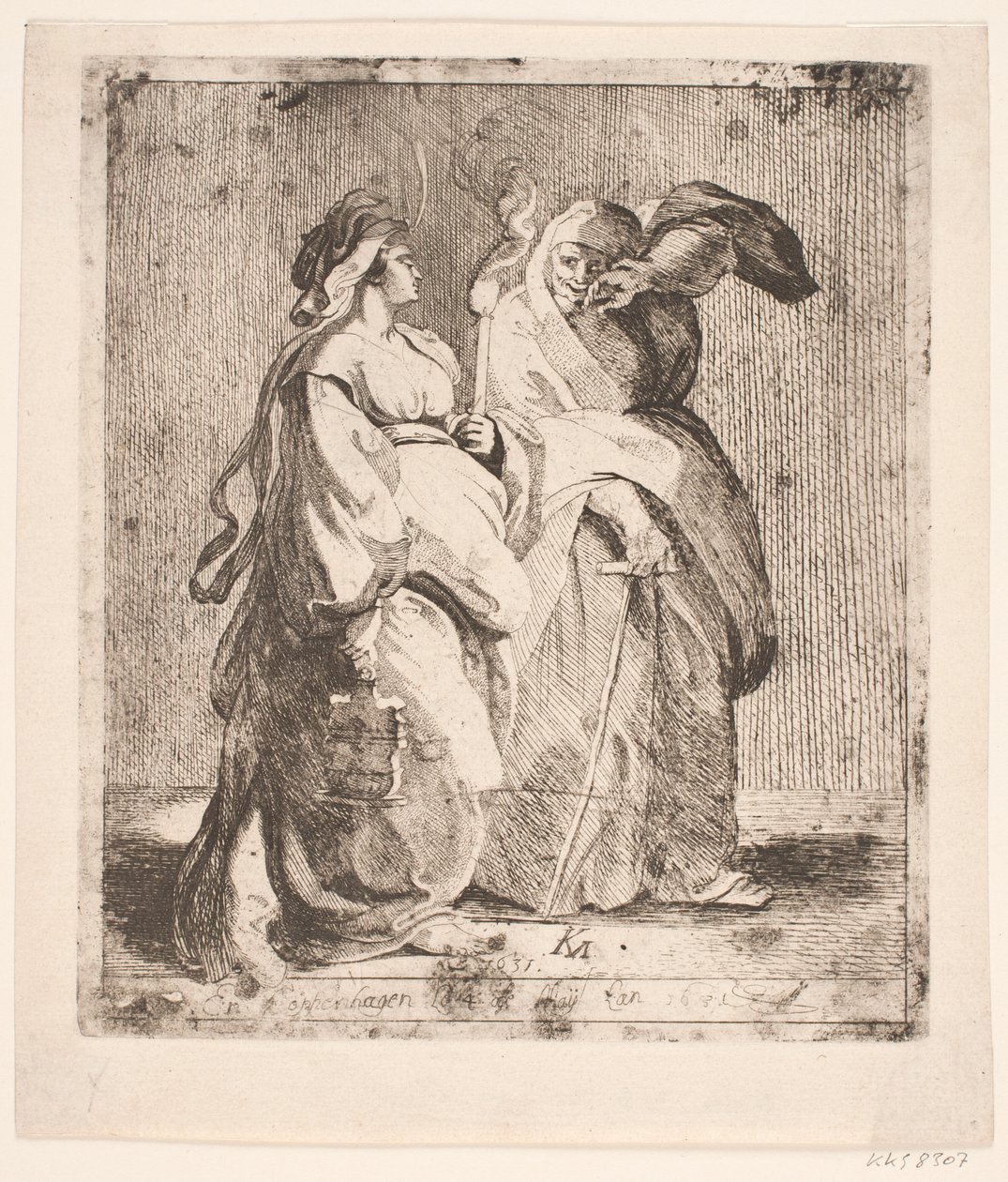 Judith hizmetçisi ile by Karel van III Mander