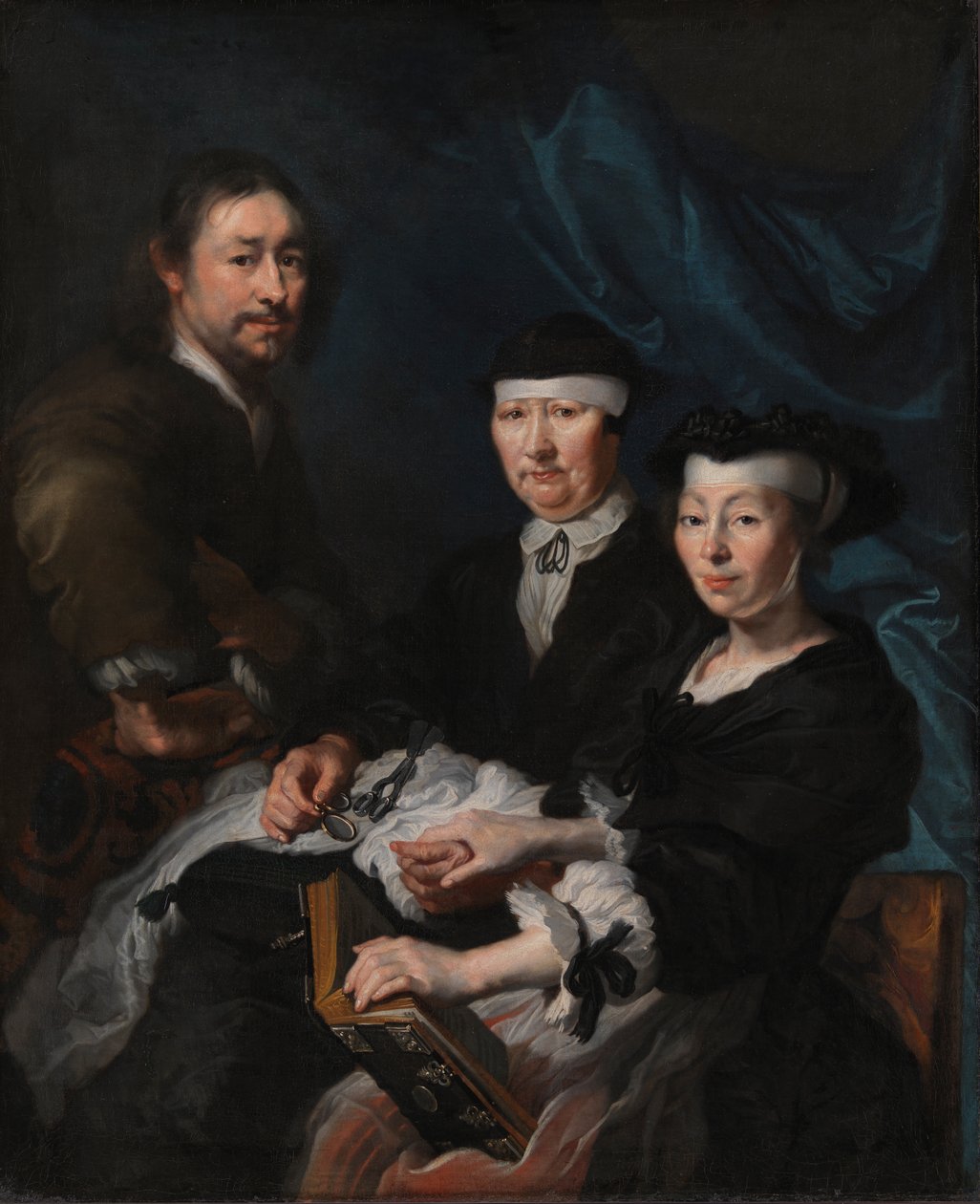 Sanatçı Ailesi ile by Karel van III Mander