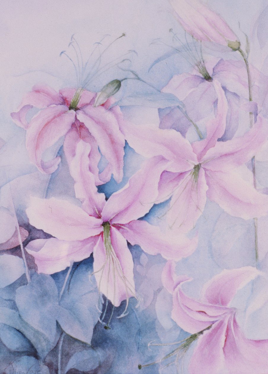 Lilyum, pembe ve yaldızlı by Karen Armitage