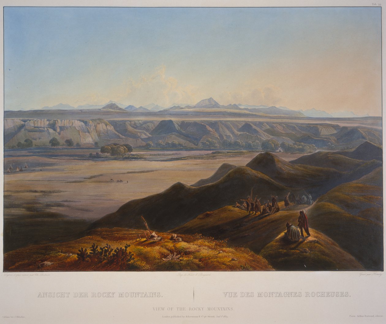 Notre-Dame, Ile Saint-Louis, reba kuri Quai de la Tournelle, by Karl Bodmer