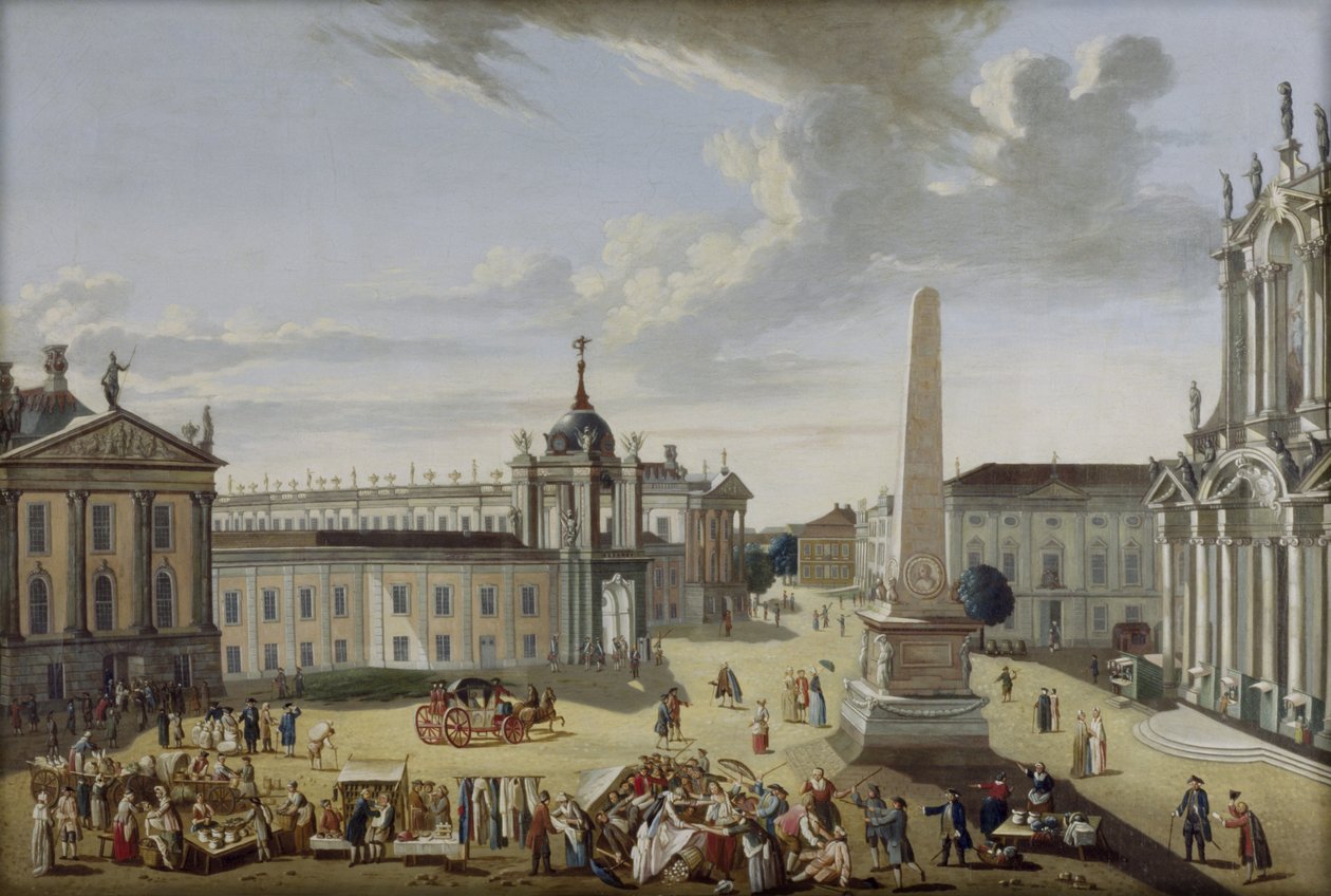 Şehir Sarayı ile Potsdam Eski Pazarı by Karl Christian Wilhelm Baron