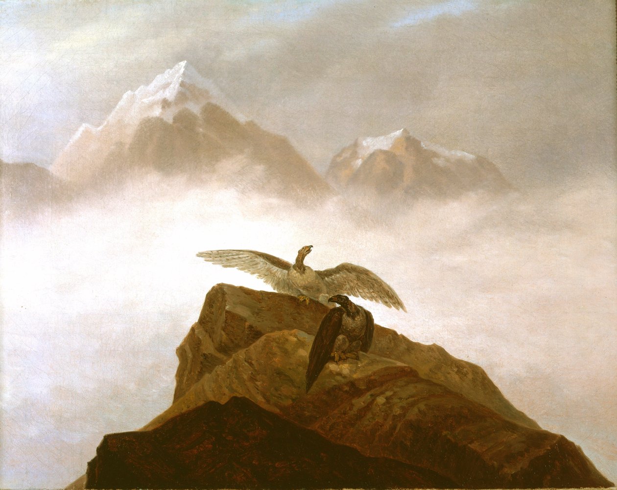 Bir Alp Tepesine İnen Kartallar by Karl Gustav Carus