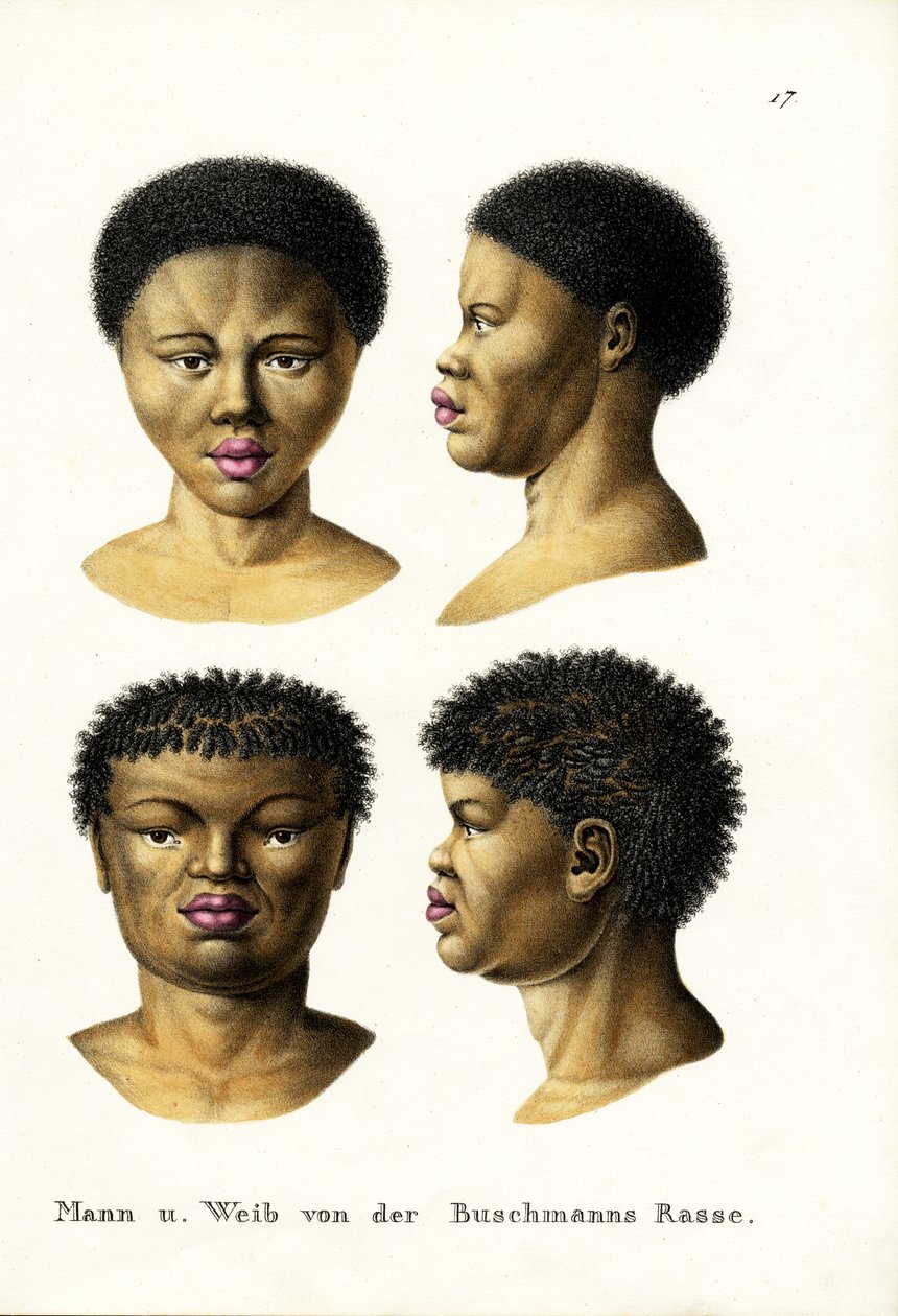 Bushmen, 1824 by Karl Joseph Brodtmann