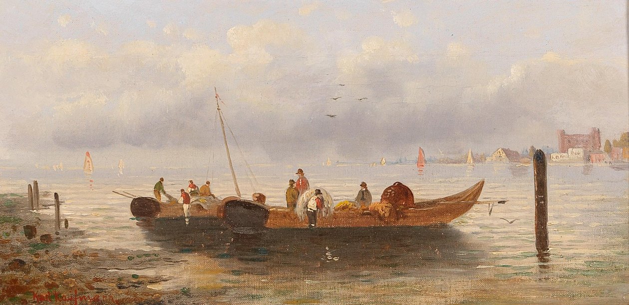 Sahildeki Balıkçılar by Karl Kaufmann