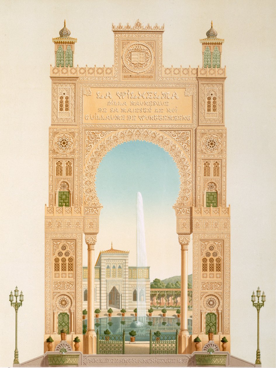 Wilhelma'nın giriş kapıları için tasarım, 1837 by Karl Ludwig Wilhelm Zanth