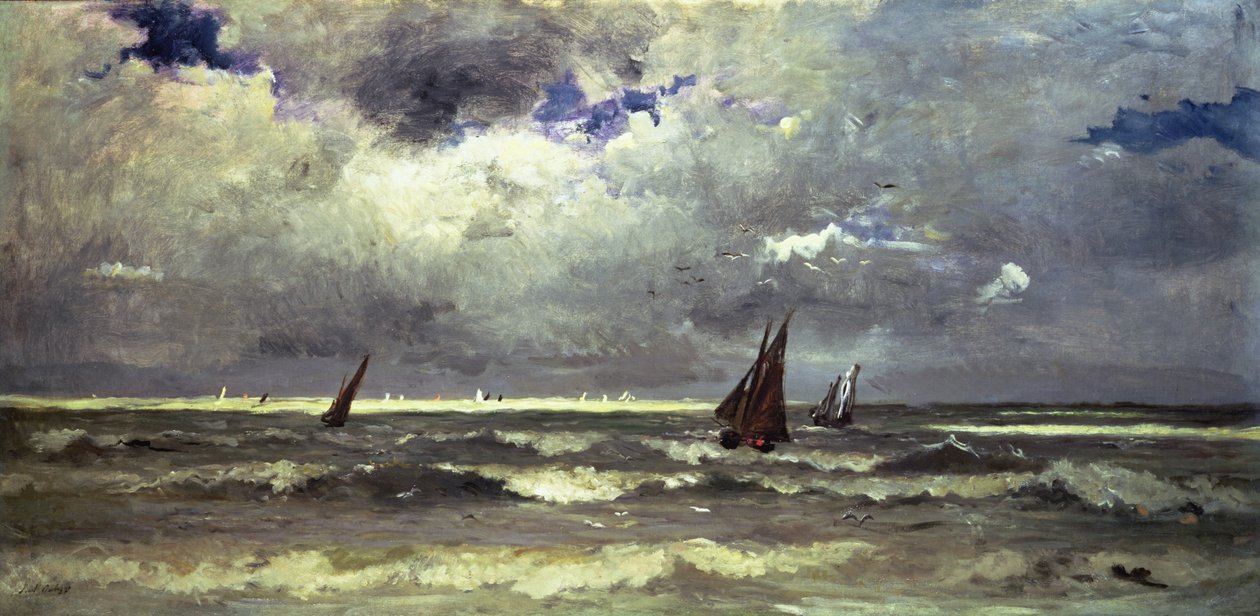 Deniz manzarası by Karl Pierre Daubigny