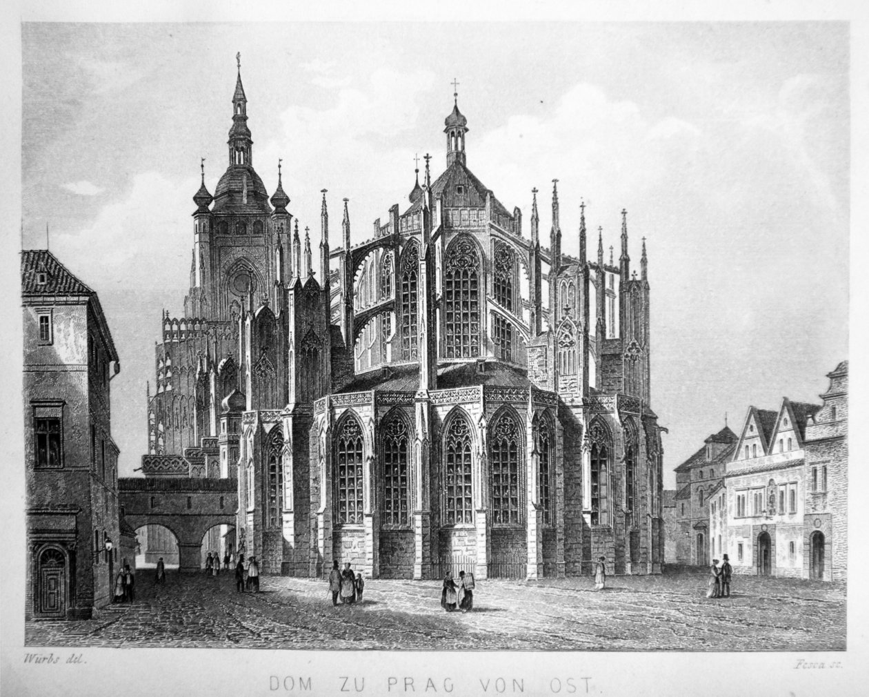 1858 tarihli Der Dom zu Prag kitabından, St. Hoş geldin by Karl Wurbs