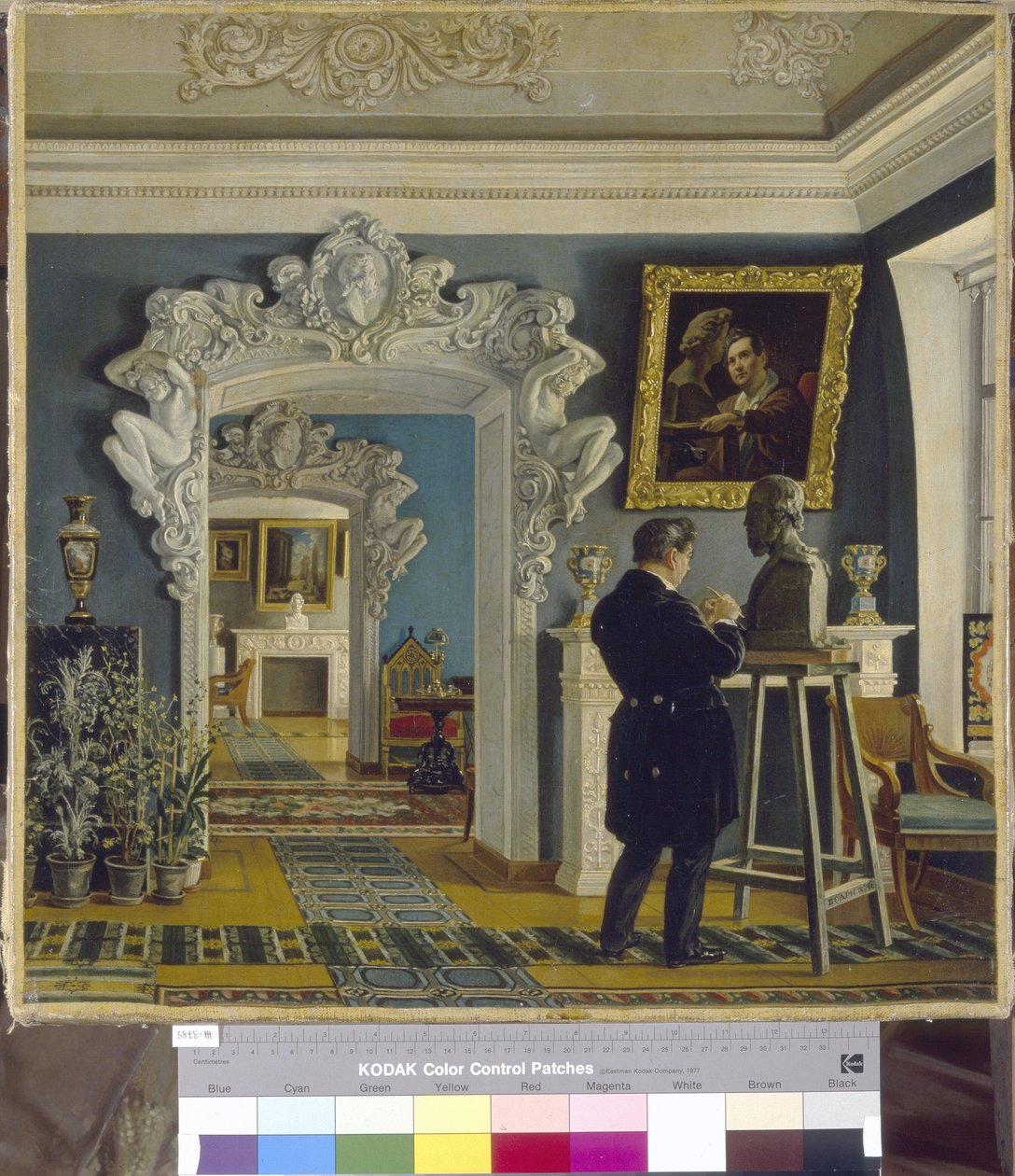 Heykeltıraş Ivan P. Vitali (1794-1855) çalışıyor. Karl Petrovich Bodri