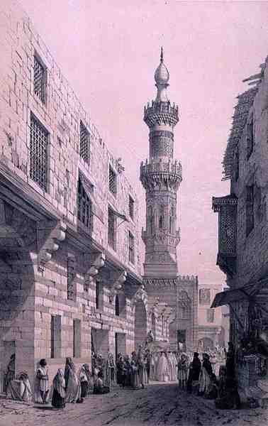 Devam Eden Bir Alayı ile Sokak Sahnesi, Kahire (lito) by Karl (after) Bodmer