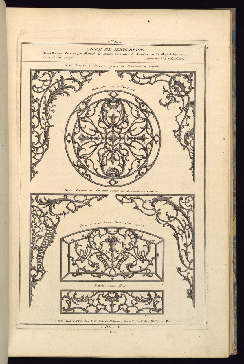 İşaret veya fener asmak için iki demir darağacı by Karl Albert von Lespilliez