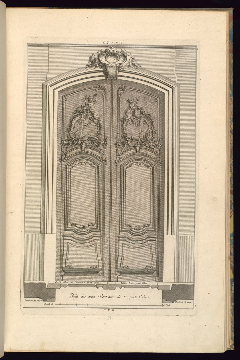 Bir Portalın Yüksekliği ve Planı by Karl Albert von Lespilliez