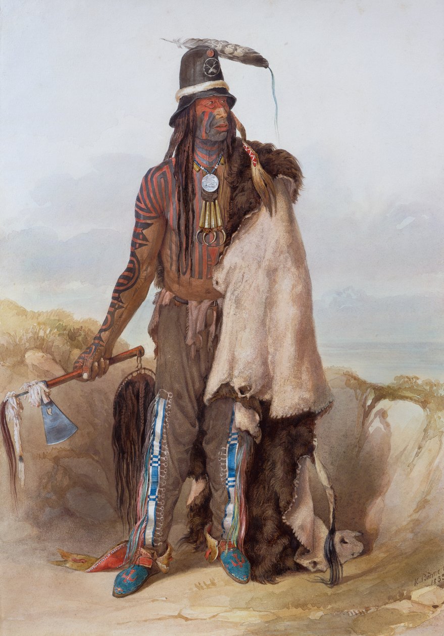 Minatarre şefi Abdih-Hiddisch by Karl Bodmer