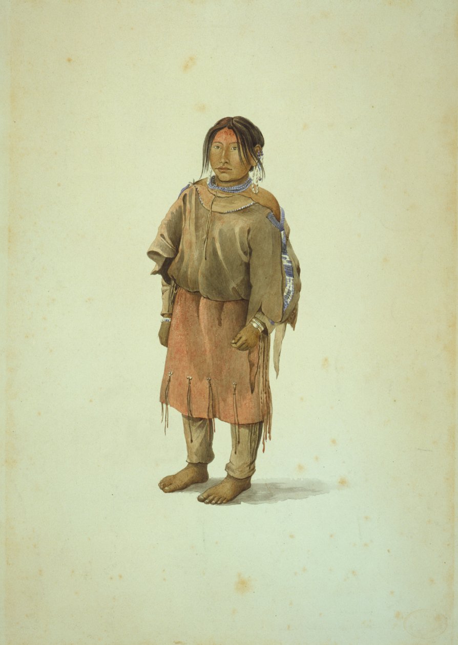 kara ayaklı kız by Karl Bodmer