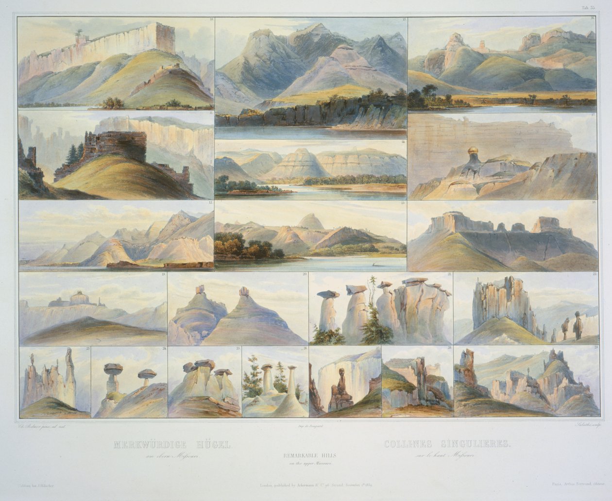 F. Salathe tarafından oyulmuş Yukarı Missouri