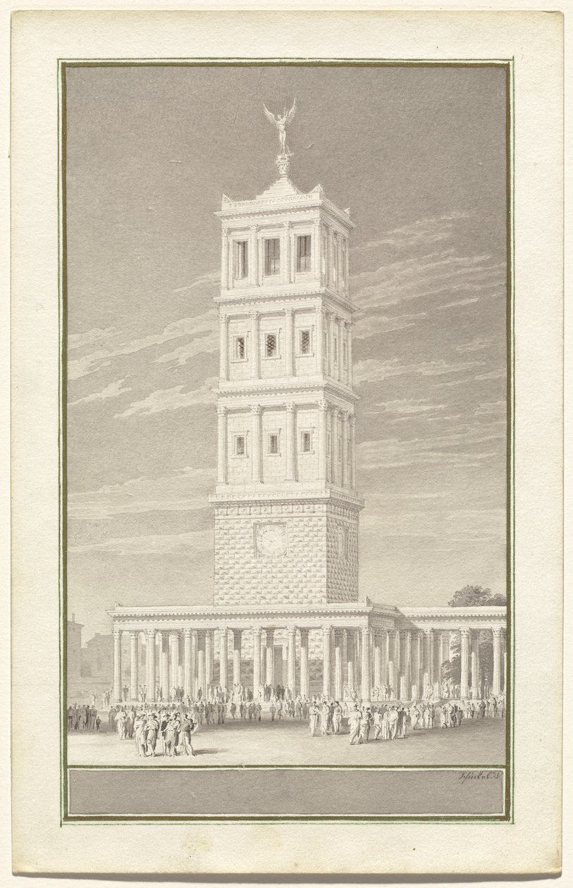 Berlin için bir Katedral Campanile by Karl Friedrich Schinkel