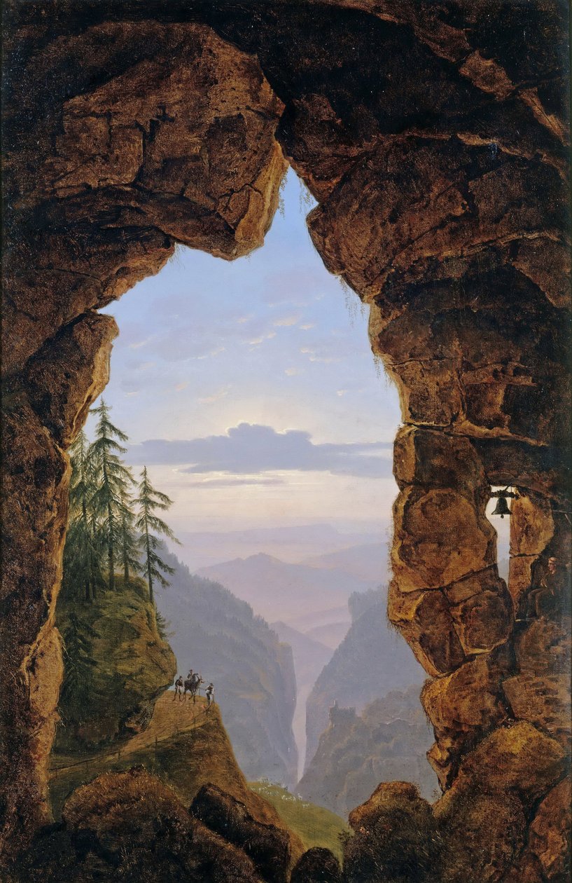 Kayalardaki Kapı - Karl Friedrich Schinkel (1781-1841). Tuval üzerine yağlıboya by Karl Friedrich Schinkel
