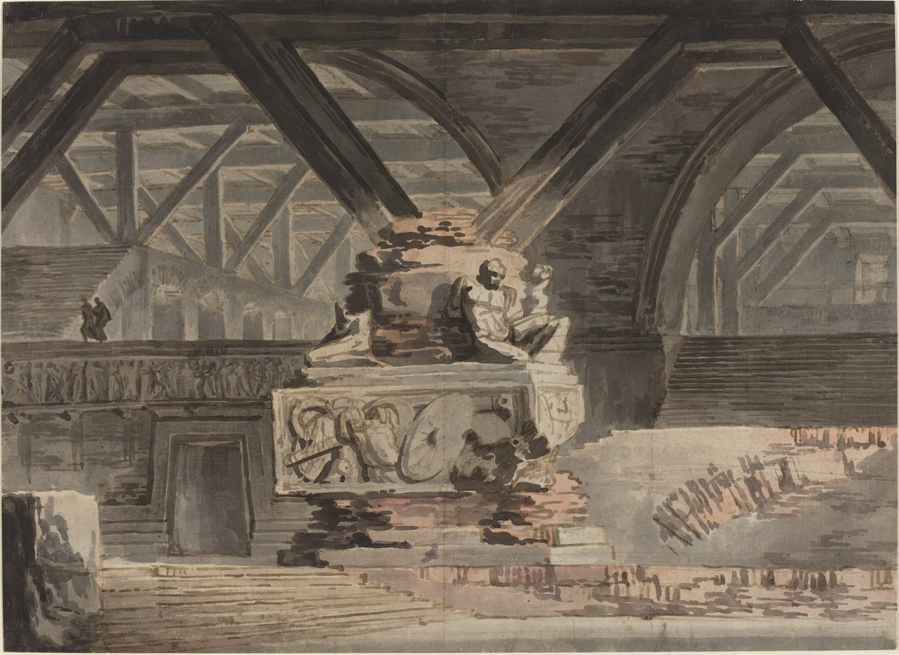 Sahne Tasarımı: Bir Kabir Tonoz by Karl Friedrich Schinkel