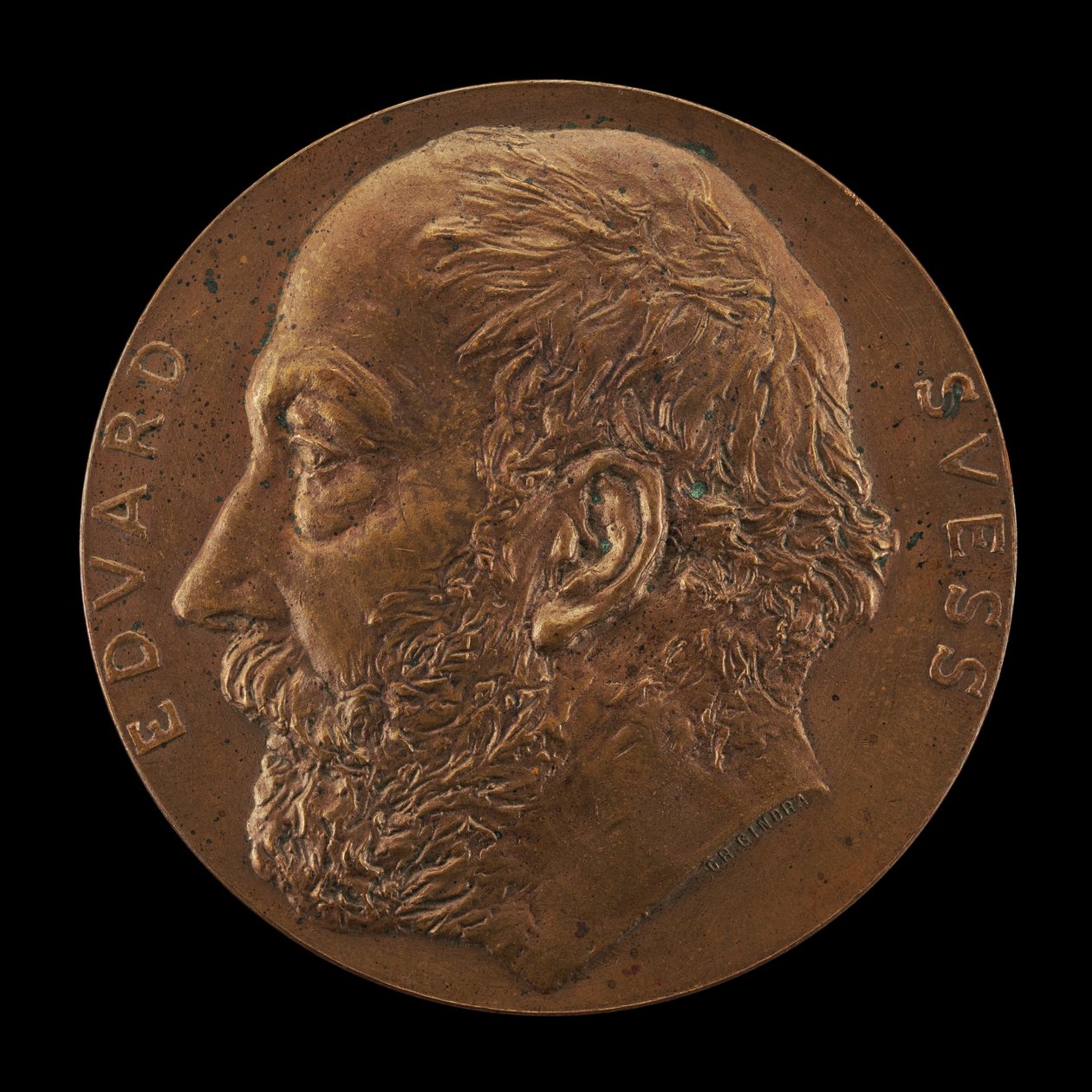 Eduard Suess, 1831-1914, Jeolog [ön yüz], 1897. by Karl Gindra