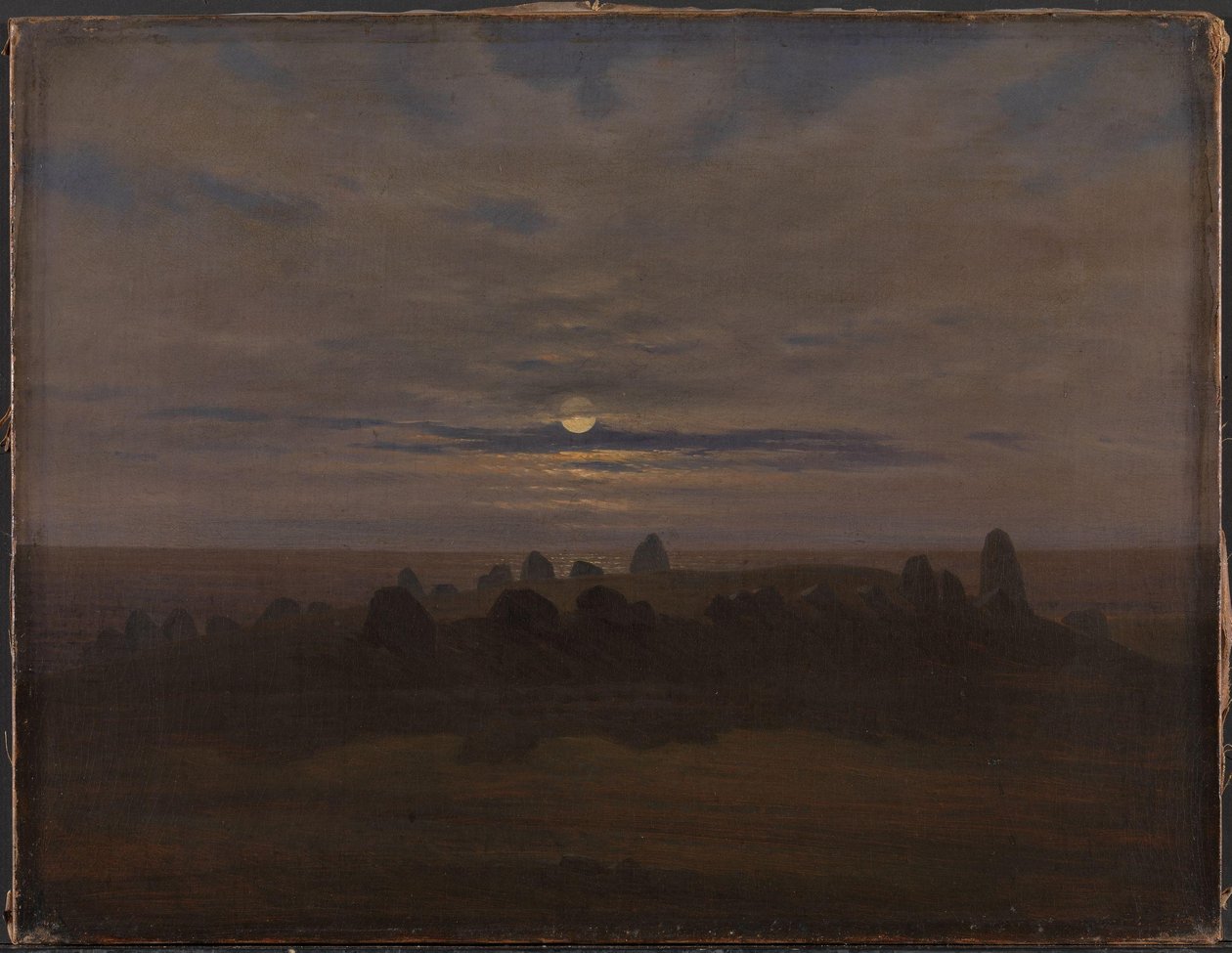 Taş Devri Höyüğü, 1820 dolayları (tuval üzerine yağlıboya) by Karl Gustav Carus