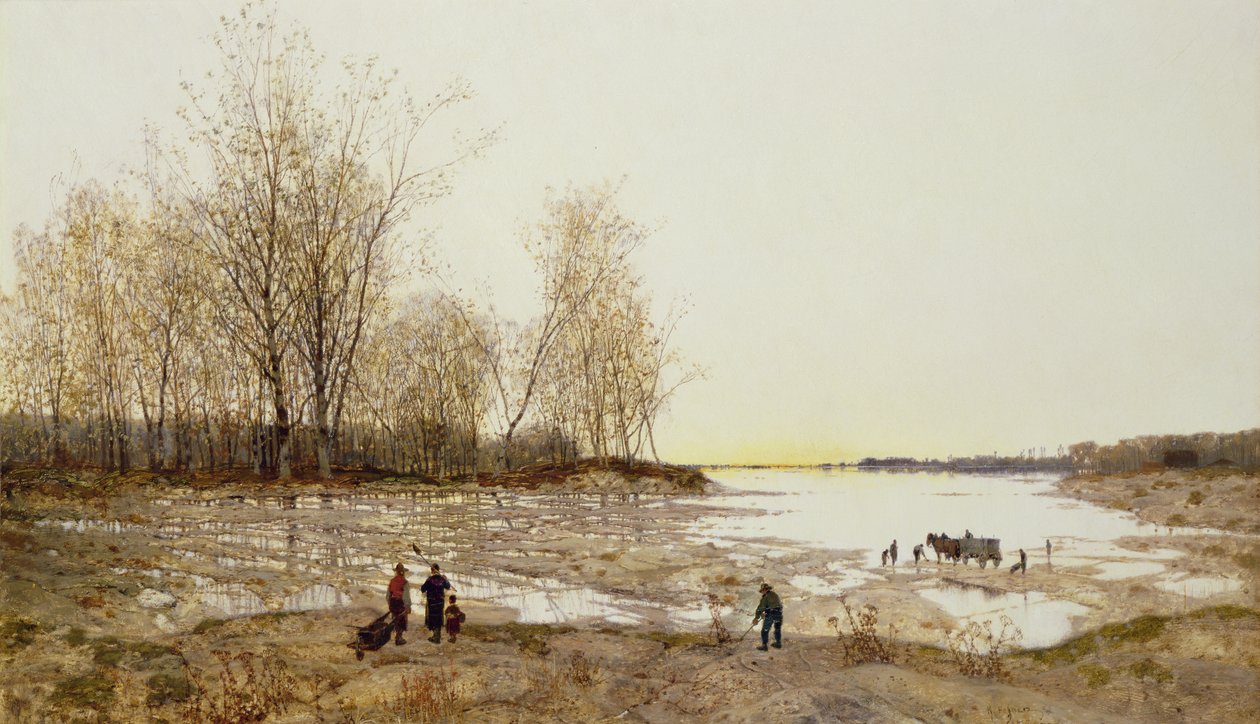 Sular Altında Ağaçlık Bir Manzara, 1875-80 dolayları (tuval üzerine yağlı boya) by Karl Heffner