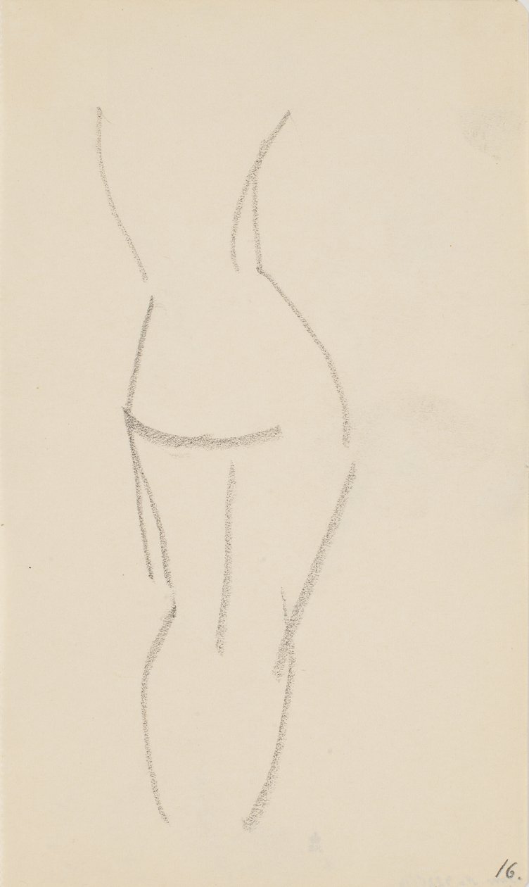 Ayakta duran model, arkadan bakıldığında by Karl Isakson