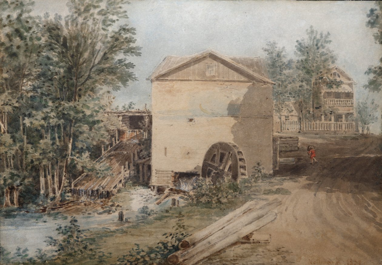 Keten fabrikası ve Goncharov soyadlarının mülkünün soyadları, 1839. by Karl Ivanovich Kolmann
