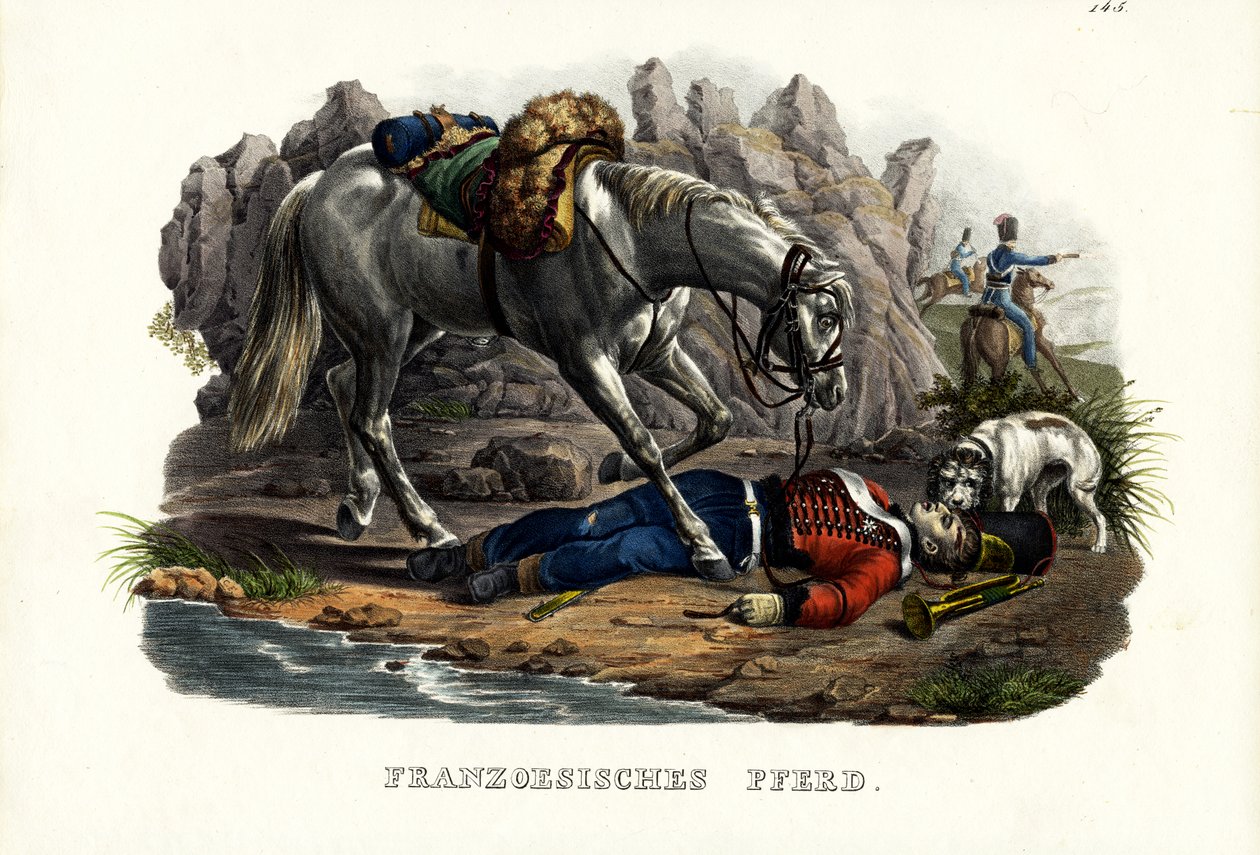 Fransız Atı, 1824 by Karl Joseph Brodtmann