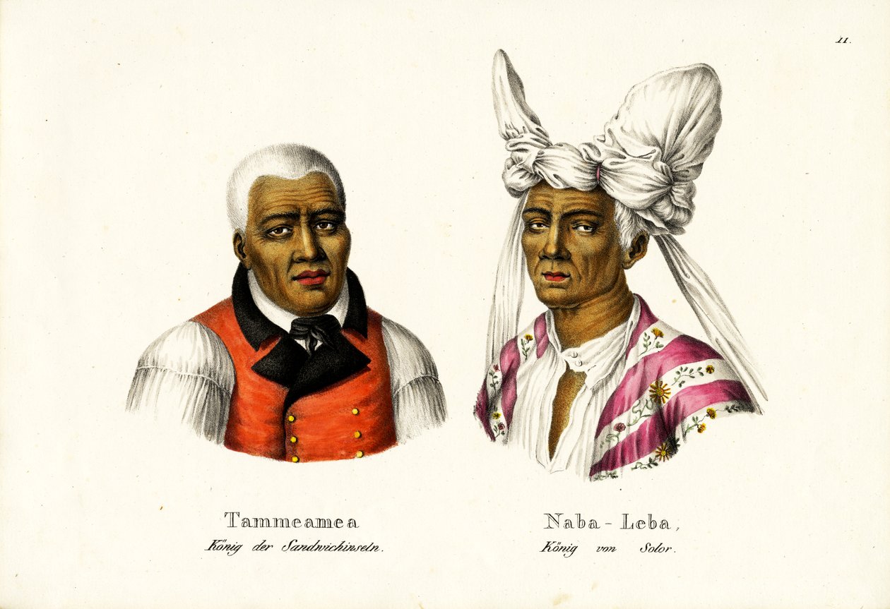 Tammeamea 1St. - Hawaii Kralı, 1824 by Karl Joseph Brodtmann