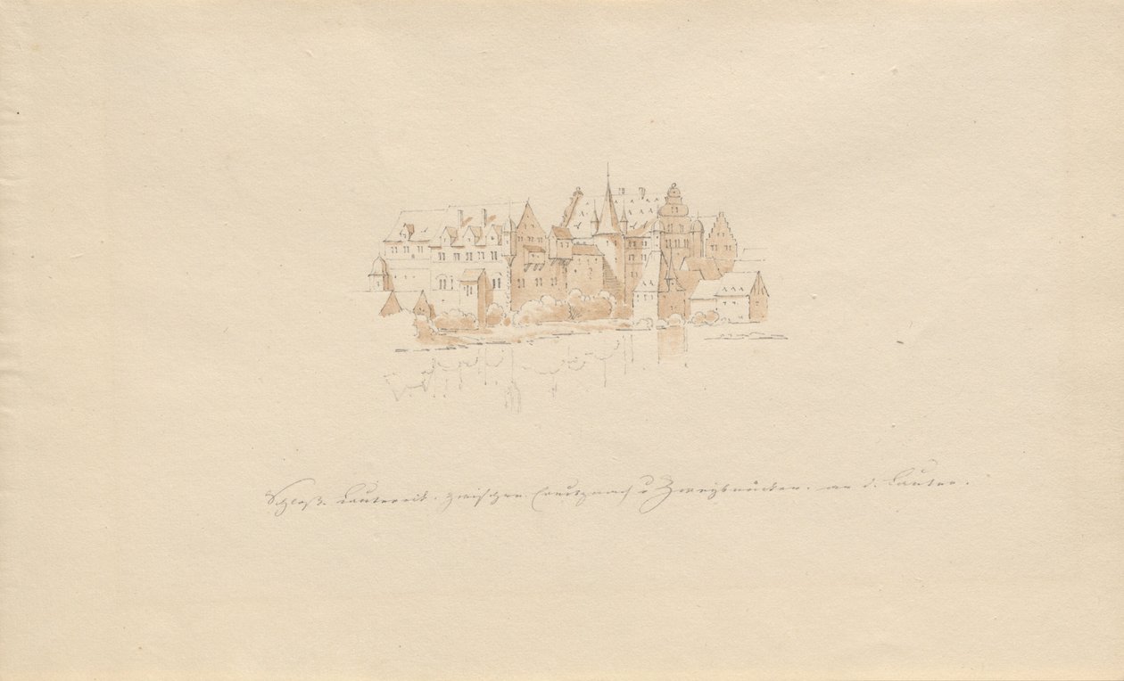 Creutznach ve Zweibrücken ve d arasındaki Lauter Kalesi. sesi aç by Karl Julius Von Leypold