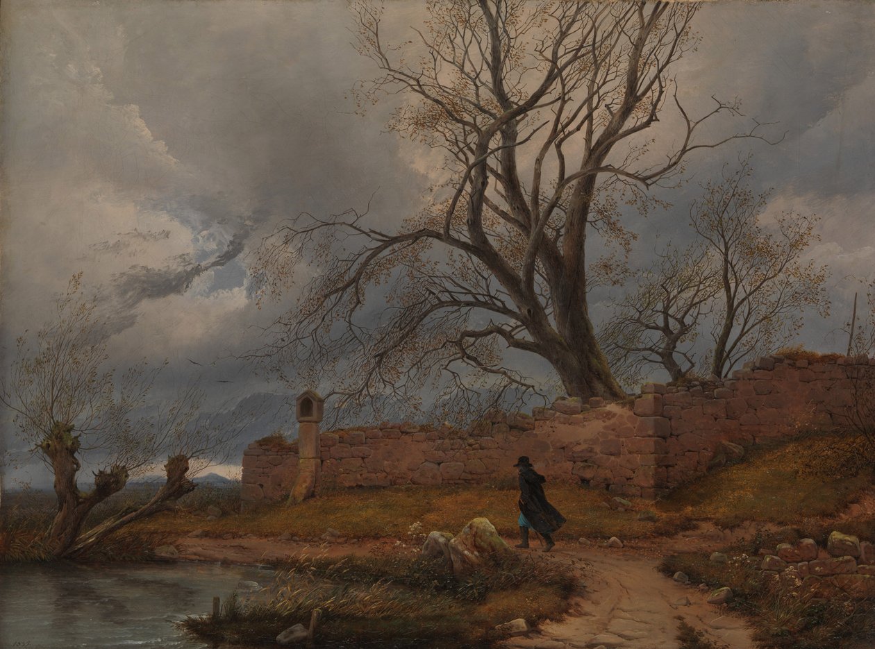 Fırtınada Gezgin, 1835 by Karl Julius Von Leypold
