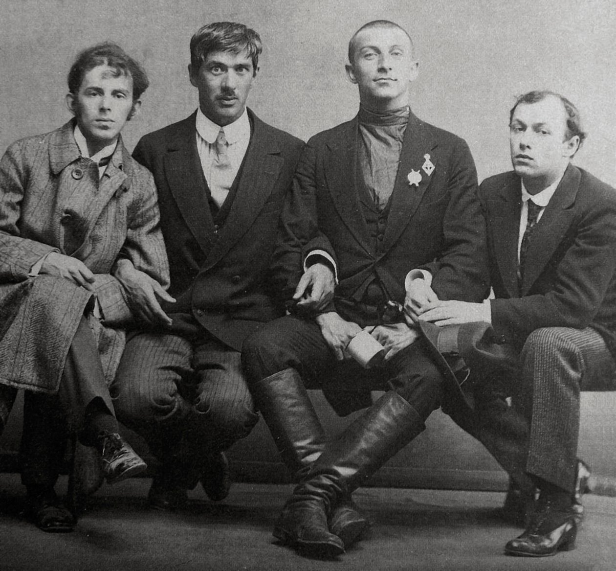 Osip Mandelstam, Korney Chukovsky, Benedikt Livshits ve Yury Annenkov, 1914 by Karl Karlovich Bulla