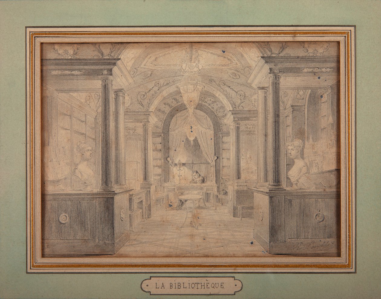 Napolyon, Chateau de Malmaison kütüphanesinde iş başında, c.1806 by Karl Loeillot Hartwig