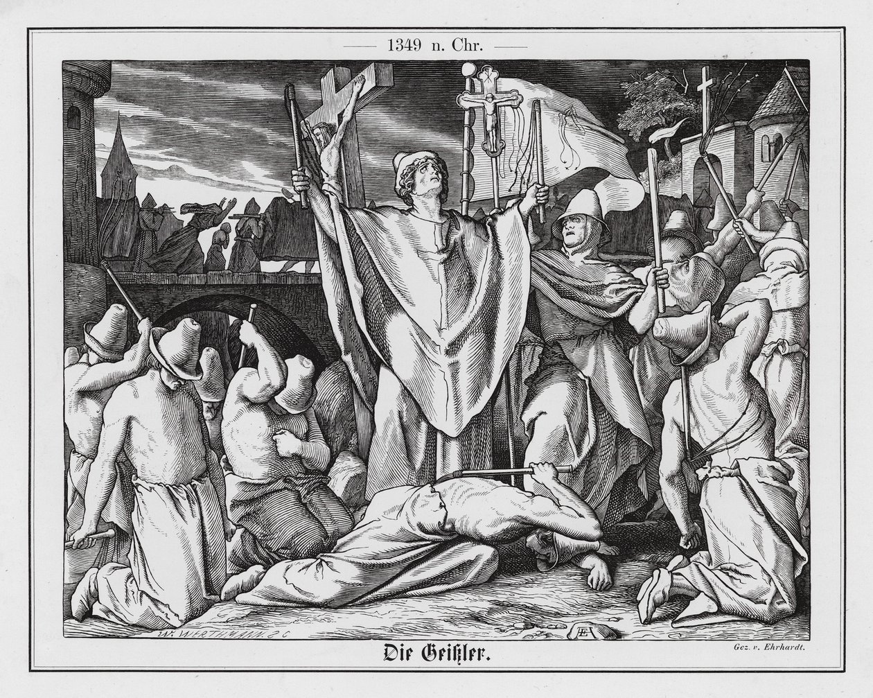 Kara Ölüm sırasında Flagellantlar by Karl Ludwig Adolf Ehrhardt